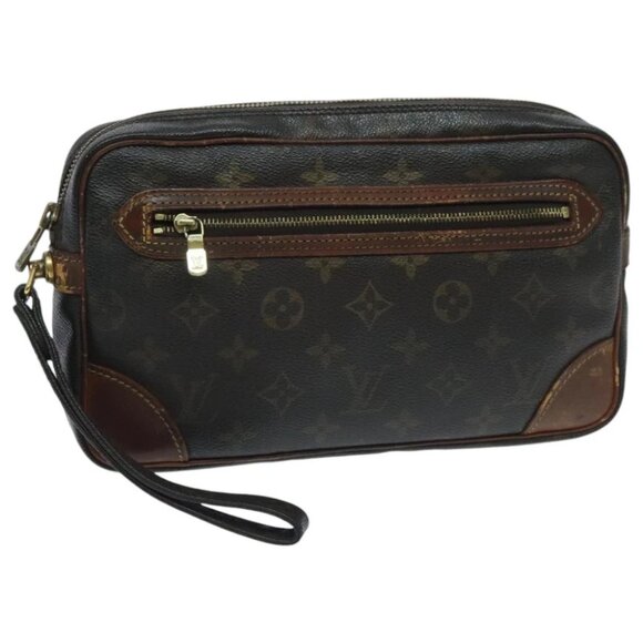 LOUIS VUITTON Monogram Marly Dragonne GM Clutch Bag M51825 LV Auth 95886 - Picture 1 of 16